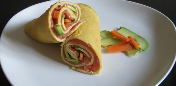 lowcarb tortilla med laks
