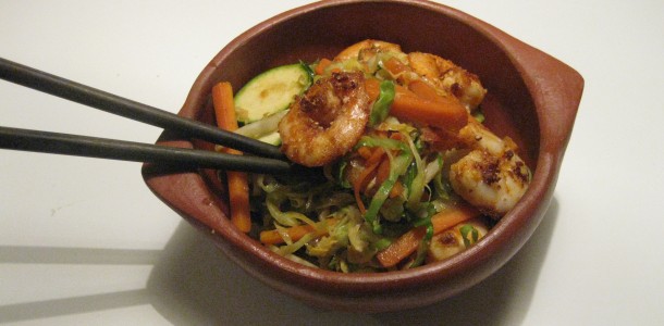 crispy shrimp noodles